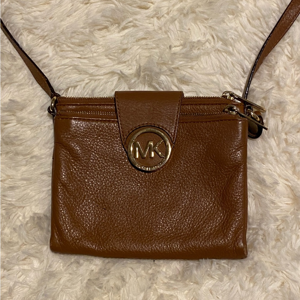 Michael Kors small tan crossbody